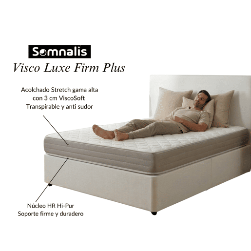 Colchão visco luxe FIRM PLUS 200x200cm SOMNALIS Colchão visco luxe FIRM PLUS 200x200cm SOMNALIS
