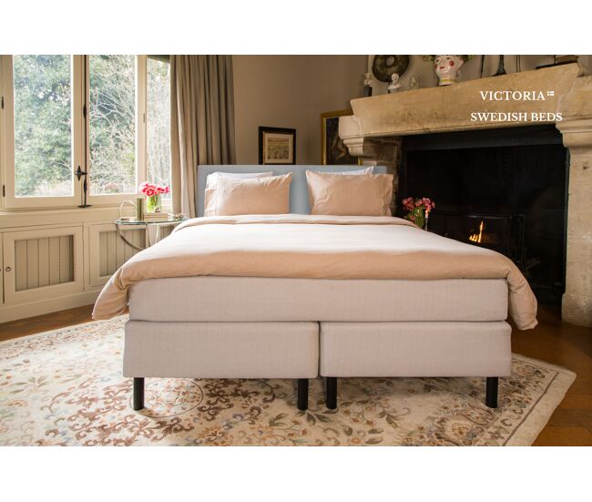 Boxspring victoria ii plus 180x200cm gris swedish beds