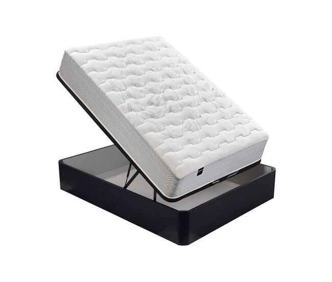 Colchón pegasus 8k bultex de material celular y canapé wengué 160x200cm