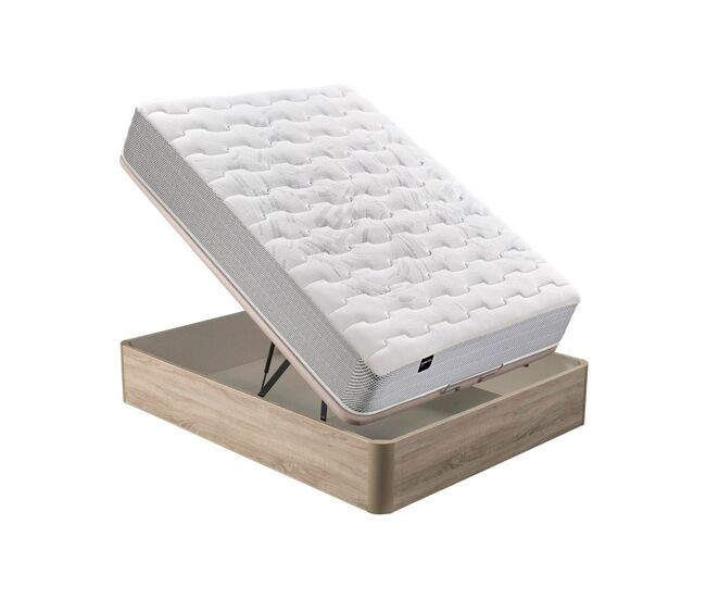 Colchón pegasus 8k bultex de material celular y canapé natural 90x190cm