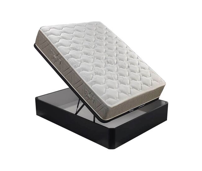 Colchón pocketlight 8k pikolin de muelles ensacados adapt-tech y canapé wengué 90x190cm
