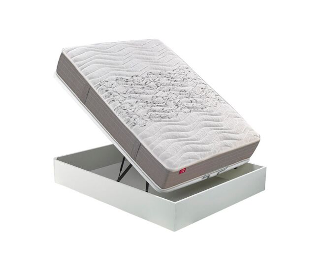 Colchón skylight 8k pikolin de espuma adaptex y canapé cerezo 135x190cm