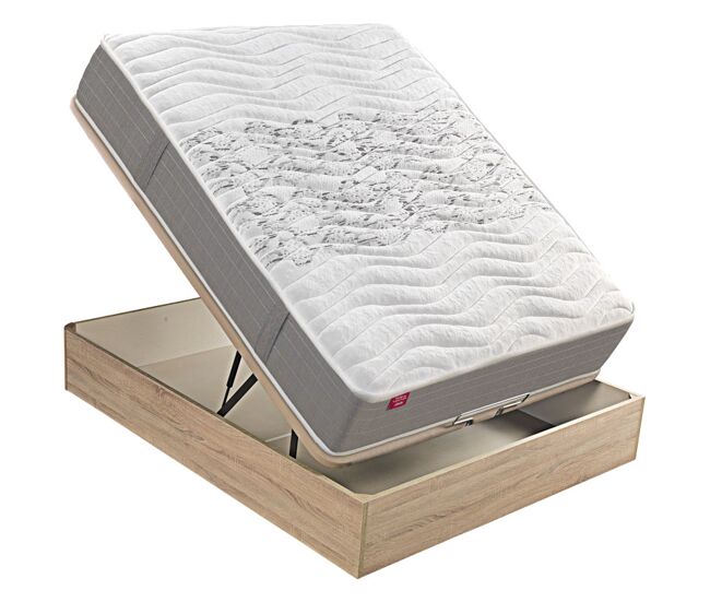 Colchón skylight 8k pikolin de espuma adaptex y canapé natural 150x190cm