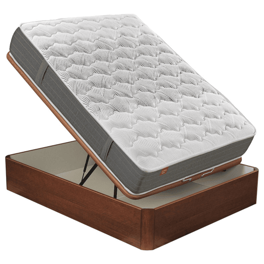 Colchão DREAMLIGHT 8K PIKOLIN molas fio contínuo Normablock com sommier cerejeira 160x200cm