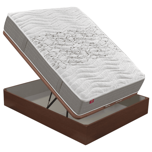 Colchão SKYLIGHT 8 K PIKOLIN espuma Adaptex com sommier cerejeira 140x190cm