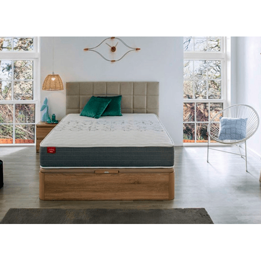 Colchão SKYLIGHT 8 K PIKOLIN espuma Adaptex com sommier branco 90x190cm