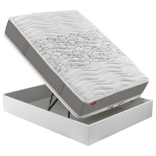 Colchão SKYLIGHT 8 K PIKOLIN espuma Adaptex com sommier branco 90x190cm