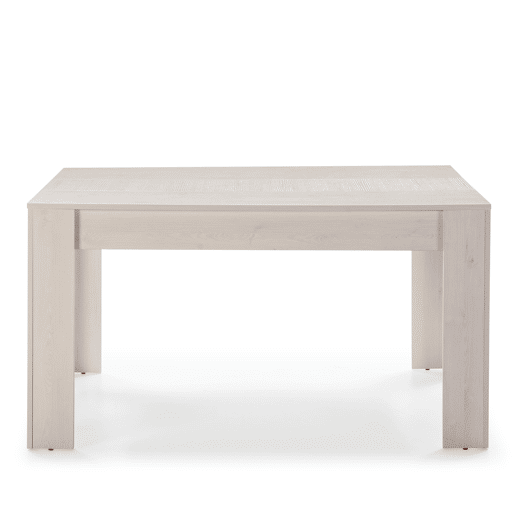 Mesa de jantar fixa Kloe 140 cm (C) x 90 cm (L) x 76 cm (A), acabamento branco