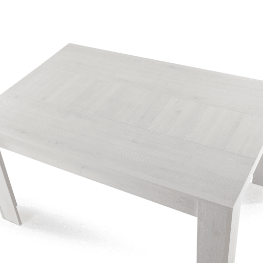 Mesa de jantar fixa Kloe 140 cm (C) x 90 cm (L) x 76 cm (A), acabamento branco
