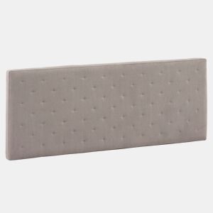Cabeceira estofada Malta 140x60 cm cinzenta, almofadada com espuma, bordada com efeito acolchoado, 8 cm de espessura, incluindo ferragens para pendurar