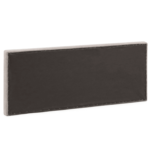 Cabeceira estofada Malta 140x60 cm cinzenta, almofadada com espuma, bordada com efeito acolchoado, 8 cm de espessura, incluindo ferragens para pendurar