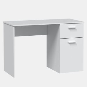 Mesa de escrita Huelva 1 porta 1 gaveta branca, 108 cm