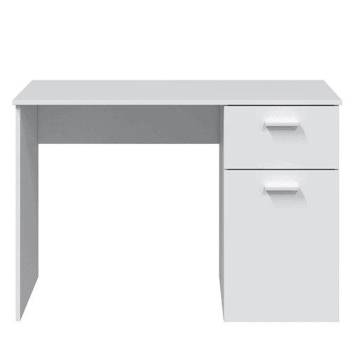 Mesa de escrita Huelva 1 porta 1 gaveta branca, 108 cm