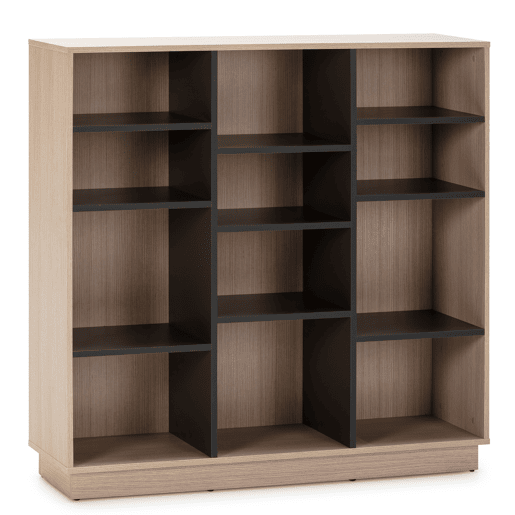 Estante Vigo 110x110 cm, Estante de escritório, Cor CarvalhoCinza, 110 x 33 x 110cm, 110 x 33 x 110cm Estante Vigo 110x110 cm, Estante de escritório, Cor CarvalhoCinza, 110 x 33 x 110cm, 110 x 33 x 110cm
