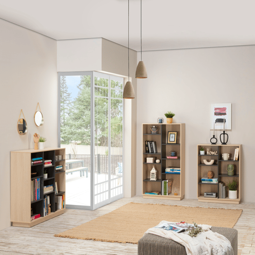 Estante Vigo 110x110 cm, Estante de escritório, Cor CarvalhoCinza, 110 x 33 x 110cm, 110 x 33 x 110cm Estante Vigo 110x110 cm, Estante de escritório, Cor CarvalhoCinza, 110 x 33 x 110cm, 110 x 33 x 110cm