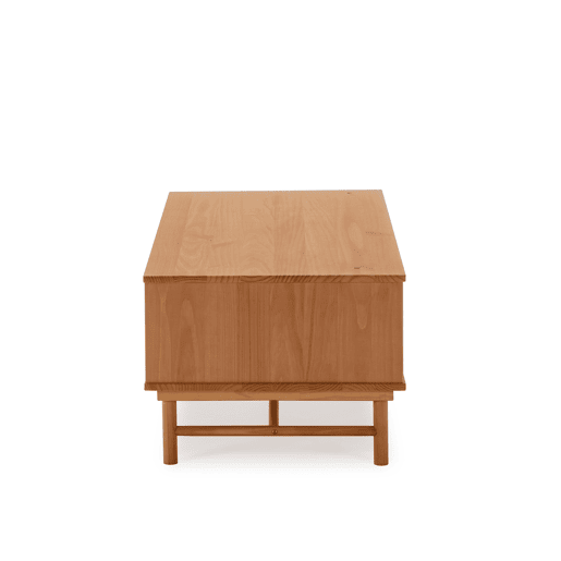 Mesa de centro Magnus 1 porta de correr e 1 de abrir, madeira maciça, 110 x 55 x 42 cm