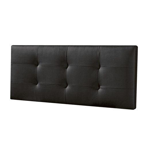 Cabeceira estofada Carla 160x60 cm preta, almofadada com espuma, 8 cm de espessura, incluindo ferragens para pendurar
