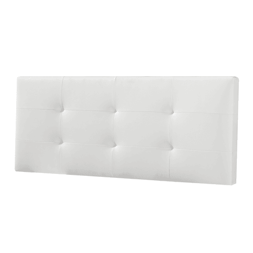 Cabeceira Estofada Carla 150x60 cm Branco, Acolchoada com Espuma, 8 cm de Espessura, Inclui Ferragens para Pendurar