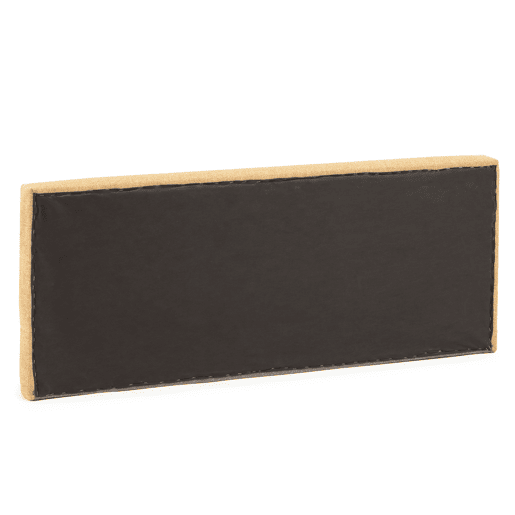 Cabeceira estofada Miconos 160x60 cm cor mostarda, almofadada com espuma, bordado horizontal, 8 cm de espessura, incluindo ferragens para pendurar