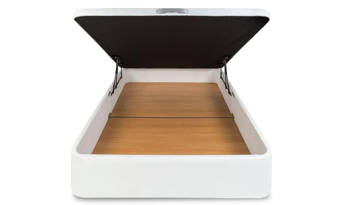 Pack de canapé polipiel | color blanco 35cm alto | + colchón viscoelásticos | 90x190 cm