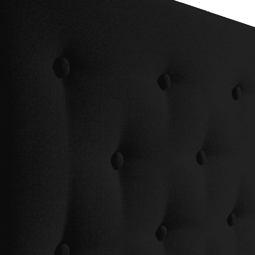 Cabeceira estofada Oslo 150x100 cm, capitone em tecido antracite, 8 cm de profundidade