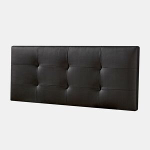 Cabeceira Estofada Carla 150x60 cm Preto, Acolchoada com Espuma, 8 cm de Espessura, Inclui Ferragens para Pendurar