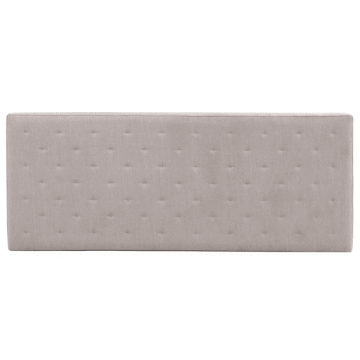 Cabeceira estofada Malta 160x60 cm cinzenta, almofadada com espuma, bordada com efeito acolchoado, 8 cm de espessura, incluindo ferragens para pendurar