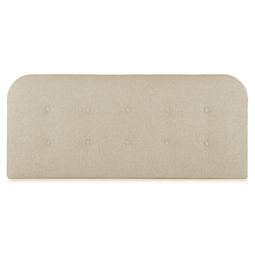 Cabeceira Estofada Saona 160x60 cm Bege, Almofadada com Espuma, Botões Acolchoados, 8 cm de Espessura, Inclui Ferragens para Pendurar