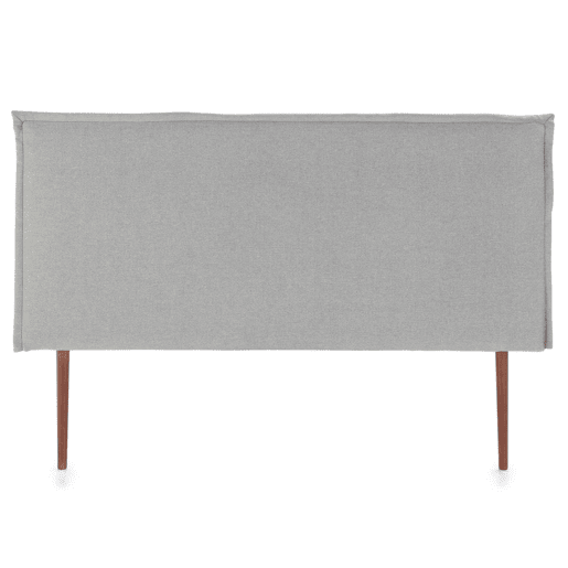 Cabeceira estofada Berlim 150x100 cm, tecido cinzento, 8 cm de profundidade, incl. ferragens para pendurar
