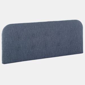 Cabeceira estofada Saona 150x60 cm Cor azul, almofadada com espuma, botões acolchoados, 8 cm de espessura, ferragens para pendurar incluídas