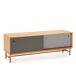 Mueble TV Magnus 2 Puertas correderas Color Gris Mueble TV Magnus 2 Puertas correderas Color Gris Marrón