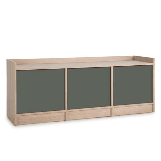Unidade de TV Moscow 3 portas, cor carvalhocinza, 139 cm (L) 40 cm (P) 54 cm (A)