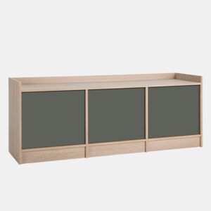 Unidade de TV Moscow 3 portas, cor carvalhocinza, 139 cm (L) 40 cm (P) 54 cm (A)