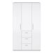 Armario ropero Lisa 3 Puertas 3 Cajones Color Blanco Brillo Armario ropero Lisa 3 Puertas 3 Cajones Color Blanco Brillo Blanco