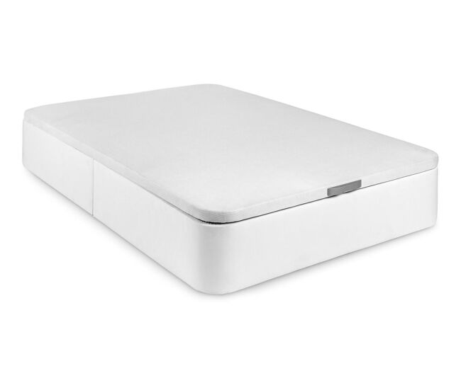 Pack de canapé polipiel blanco + colchón viscoelástico