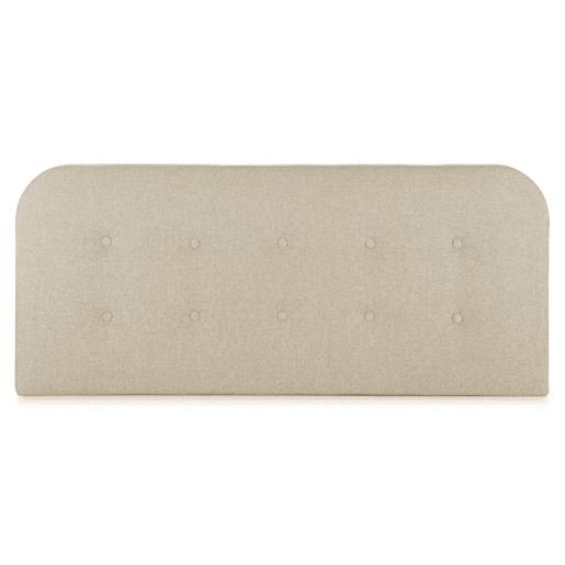 Cabeceira estofada Saona 150x60 cm Cor bege, almofadada com espuma, botões acolchoados, 8 cm de espessura, incluindo ferragens para pendurar