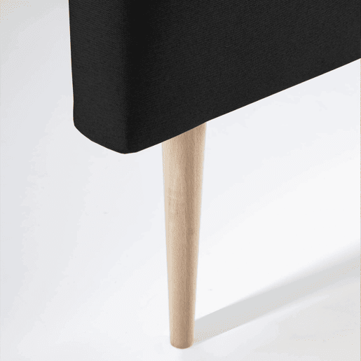 Cabeceira estofada Oslo 160x100 cm, capitone em tecido antracite, 8 cm de profundidade