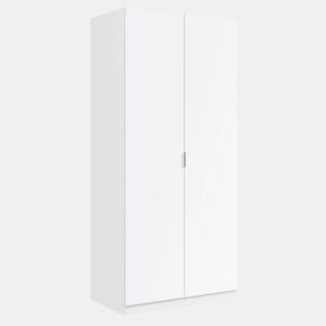 Roupeiro Nico 2 Portas Branco, 81 cm (L) 52 cm (P) 180 cm (A)