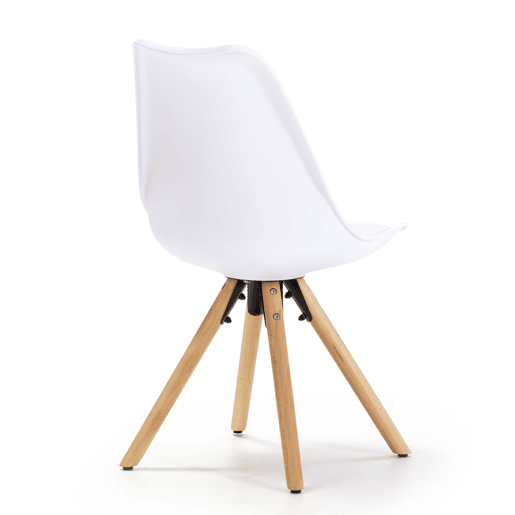 Conjunto de 2 cadeiras de jantar Jeff Nordic Style Branco, certificado SGS, 54 x 49 x 84 cm