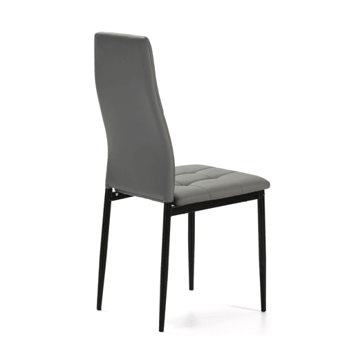 Conjunto de 4 cadeiras de jantar Chelsea estofadas Cinzento, certificado SGS, 42 x 51 x x x 97 cm
