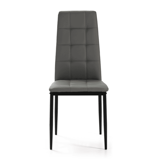 Conjunto de 4 cadeiras de jantar Chelsea estofadas Cinzento, certificado SGS, 42 x 51 x x x 97 cm