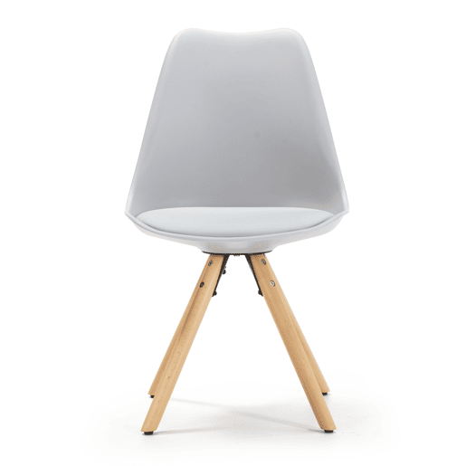 Conjunto de 2 cadeiras de jantar Jeff Nordic Style cinzentas Jeff, certificado SGS, 54 x 49 x 84 cm