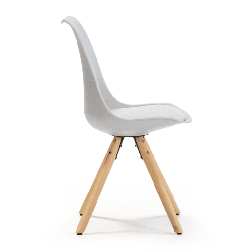 Conjunto de 2 cadeiras de jantar Jeff Nordic Style cinzentas Jeff, certificado SGS, 54 x 49 x 84 cm