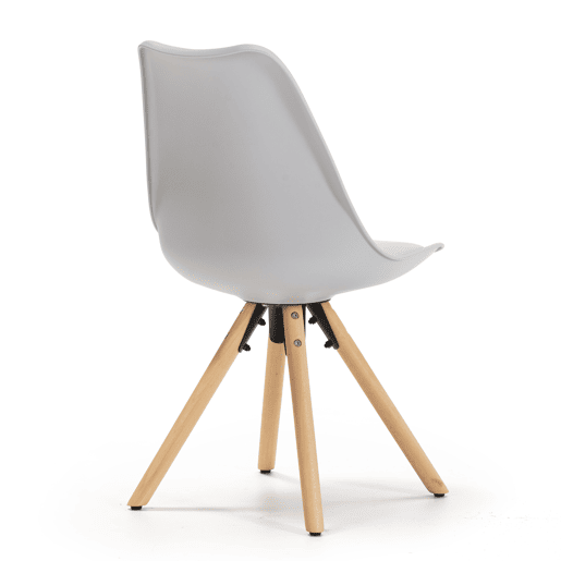 Conjunto de 2 cadeiras de jantar Jeff Nordic Style cinzentas Jeff, certificado SGS, 54 x 49 x 84 cm