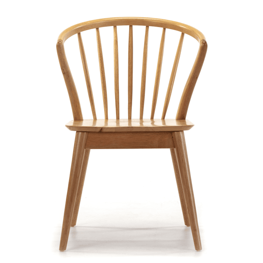 Pack 2 cadeiras Mura Oak Colour, madeira maciça, 55 cm (C) 58,5 cm (P) 84 cm (A)