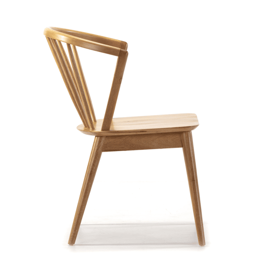 Pack 2 cadeiras Mura Oak Colour, madeira maciça, 55 cm (C) 58,5 cm (P) 84 cm (A)