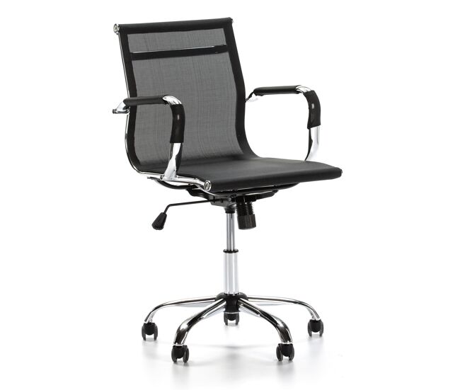 Sillón de oficina oxford reclinable, tejido transpirable, reposabrazos, altura ajustable