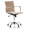 Croma Poltrona de escritório reclinável Taupe, couro sintético, altura ajustável, design ergonómico