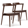 Pack 2 cadeiras Venus Walnut Colour, madeira maciça, 58 cm (C) 57,5 cm (P) 76 cm (A)