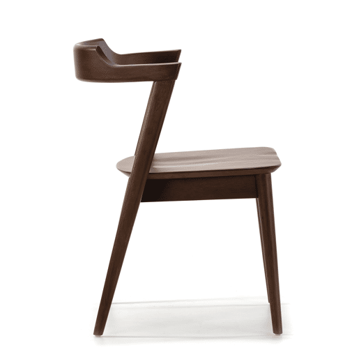 Pack 2 cadeiras Venus Walnut Colour, madeira maciça, 58 cm (C) 57,5 cm (P) 76 cm (A)